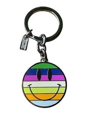 COACH Legacy Y2K Smiley Face Keychain